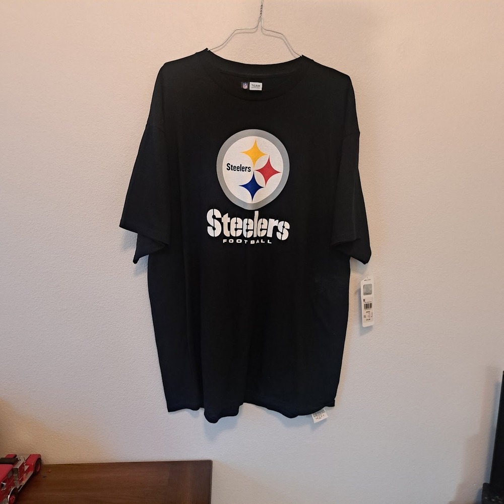 NFL Team Apparel Pittsburgh Steelers Graphic T-Shirt Black XL NWT